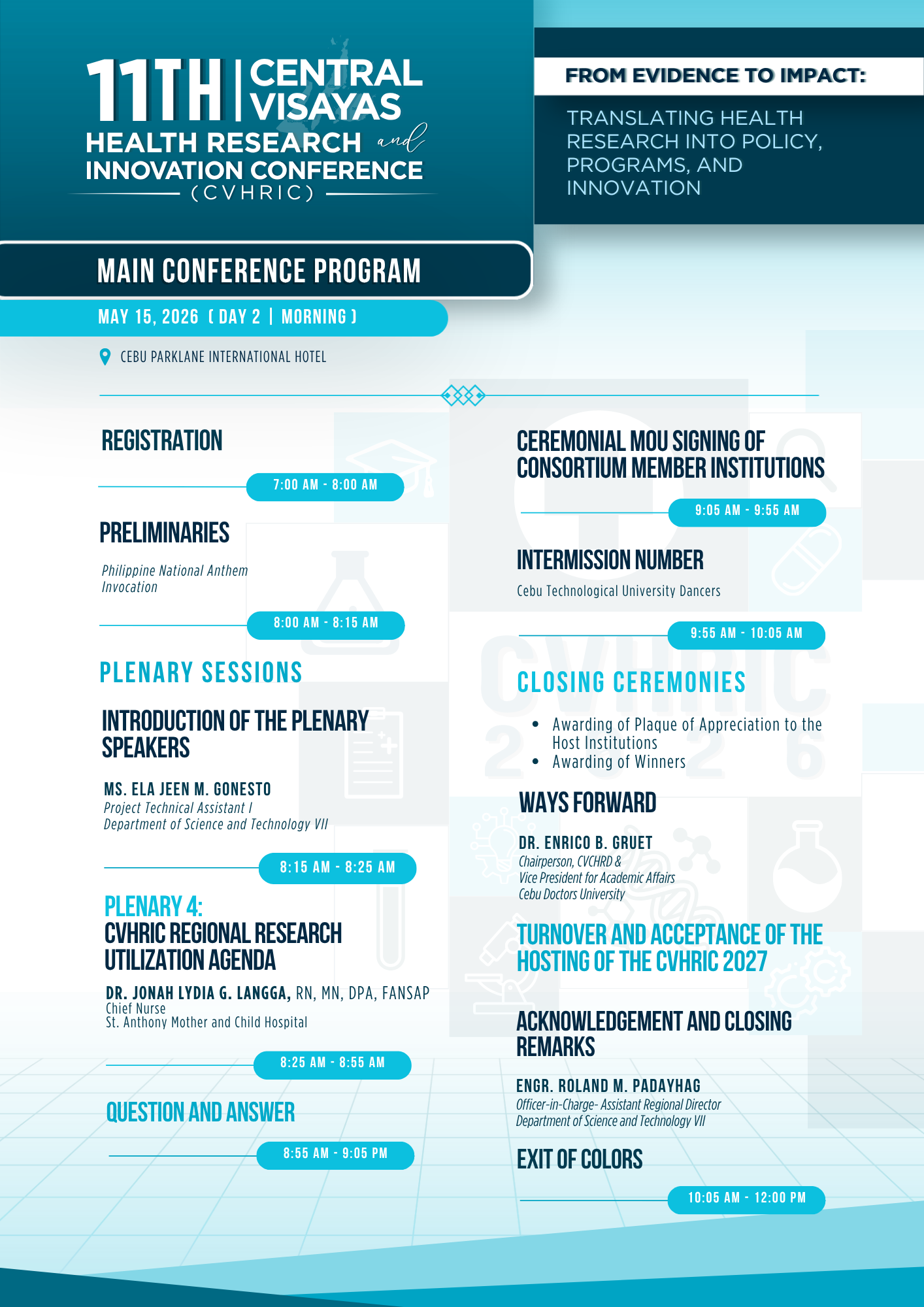 Day 3 program overview