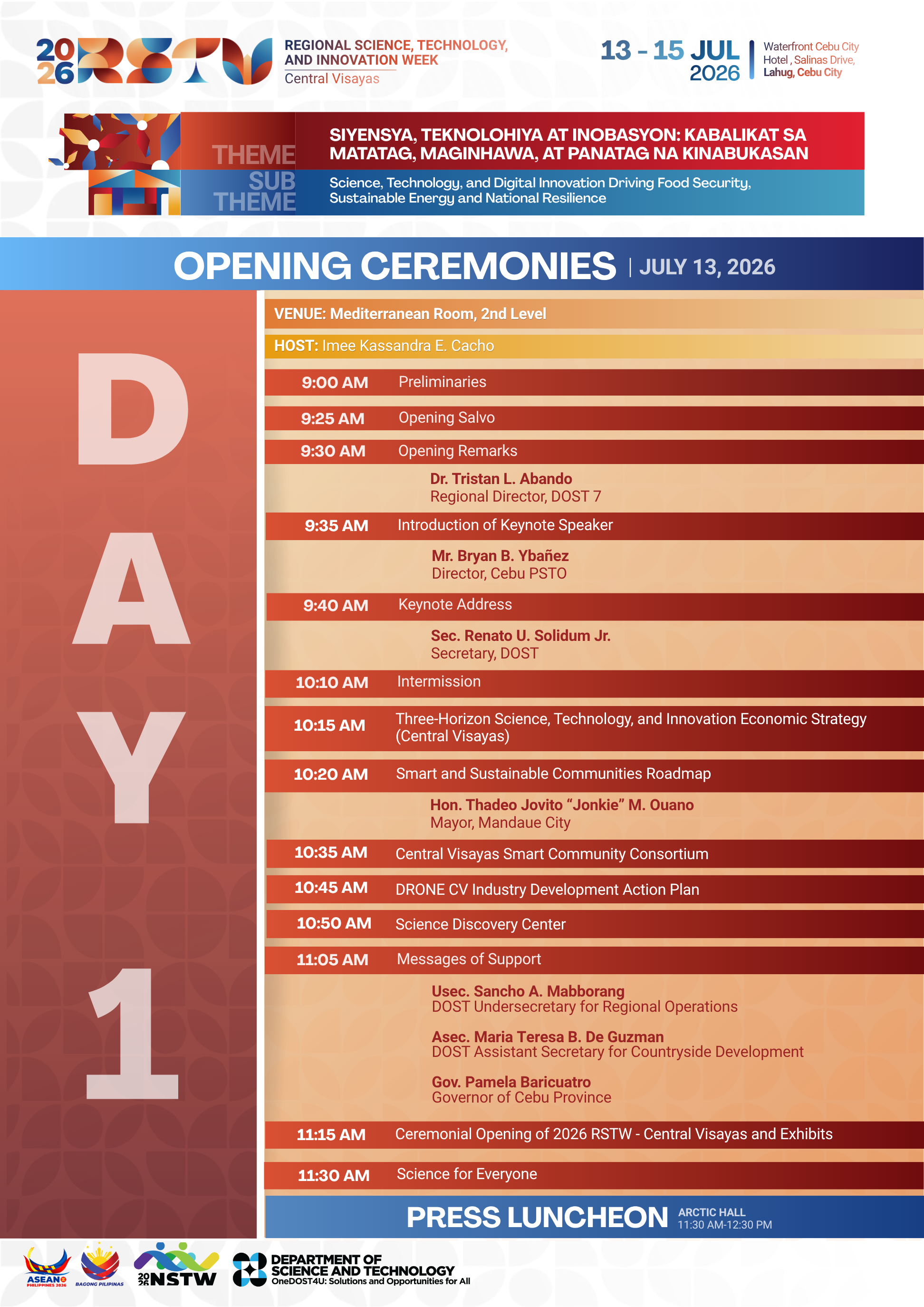 RSTW 2026 Program Day 1 page 1