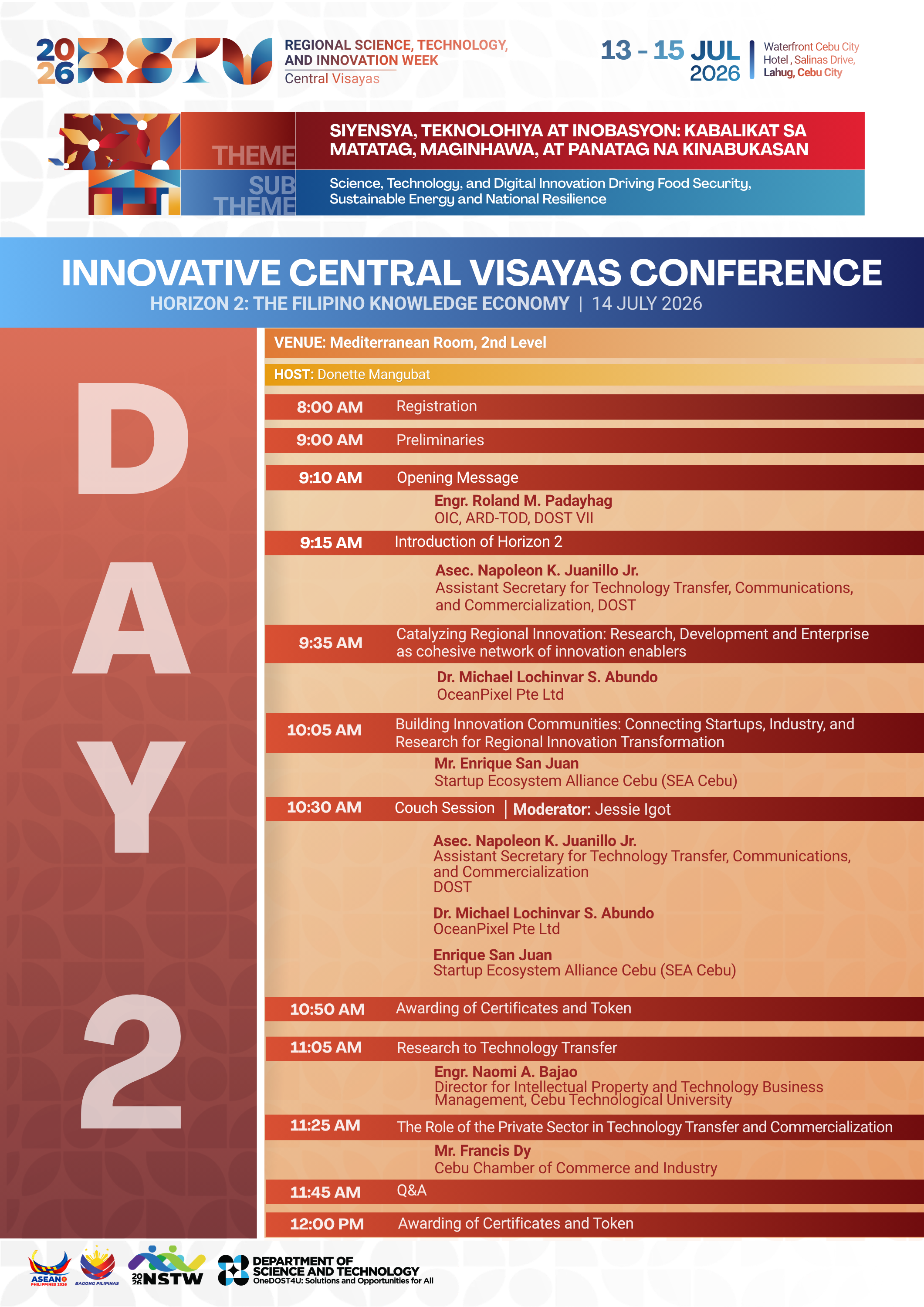 RSTW 2026 Program Day 2 page 1